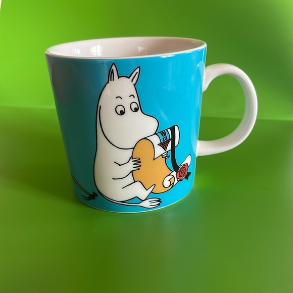 [Arabia Finland] Moomintroll Turquoise Ceramic Mug - Picture 1 of 6
